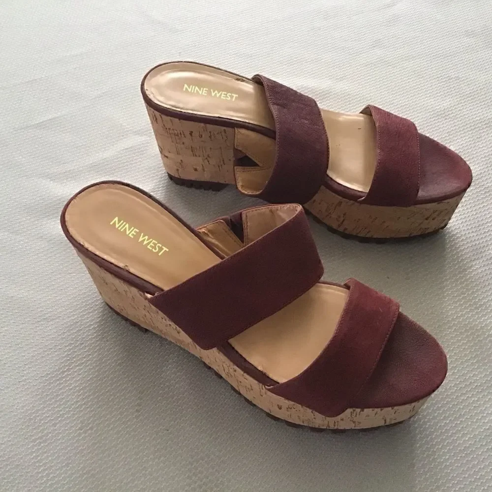 High fashion wedge heels by Nine West sz 9Med